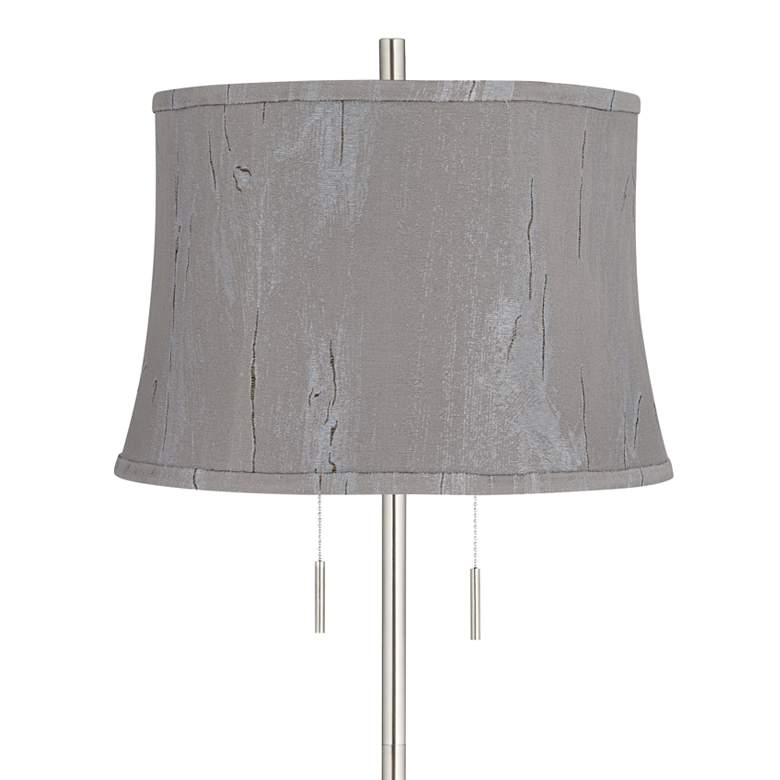Image 2 360 Lighting Abba 65" High Brushed Steel Treble Gray Shade Floor Lamp more views