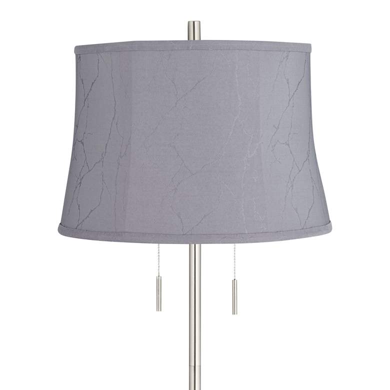 Image 2 360 Lighting Abba 65" High Brushed Steel Violet Gray Shade Floor Lamp more views
