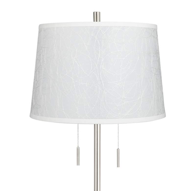 Image 2 360 Lighting Abba 65" High Brushed Steel White Fibril Shade Floor Lamp more views