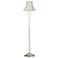 360 Lighting Abba 66" Creme Bell and Nickel Pull Chain Floor Lamp