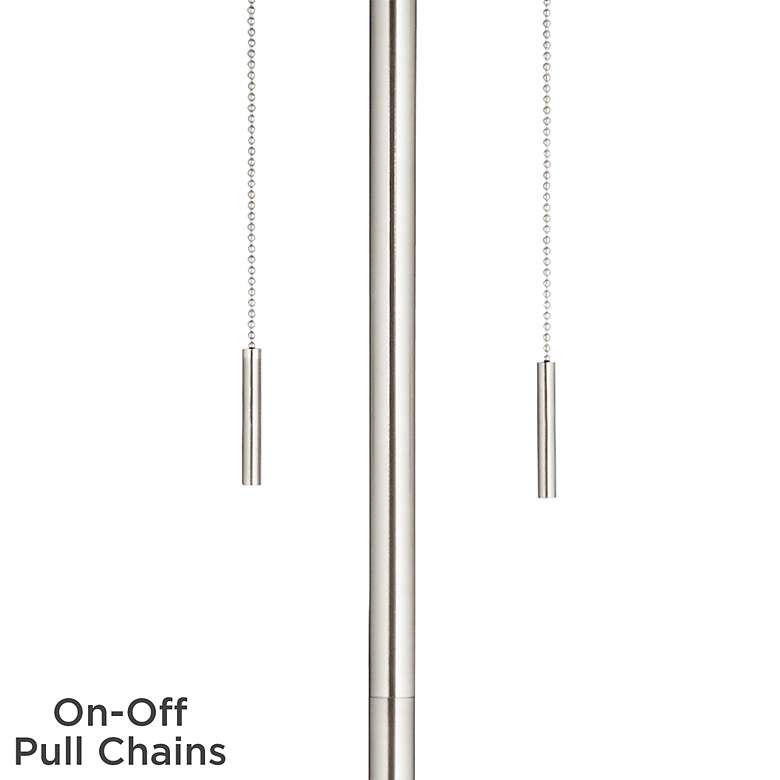 Image 2 360 Lighting Abba 66" High Black Drum Twin Pull Chain Floor Lamp more views