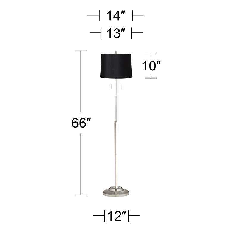 Image 4 360 Lighting Abba 66 inch High Black Drum Twin Pull Chain Floor Lamp more views