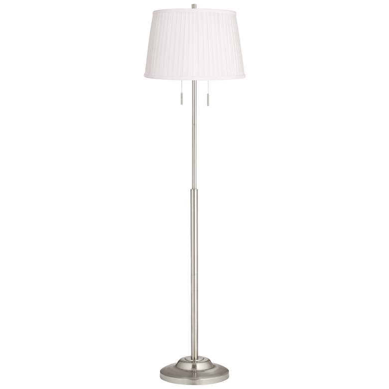 Image 1 360 Lighting Abba 66" High Classic White Pleated Shade Floor Lamp