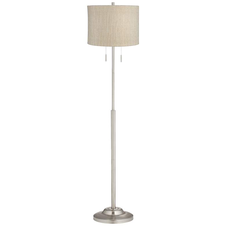 Image 1 360 Lighting Abba 66" High Gold And Silver Twin Pull Chain Floor Lamp