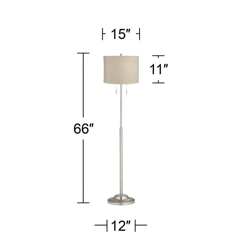 Image 4 360 Lighting Abba 66" High Gold And Silver Twin Pull Chain Floor Lamp more views