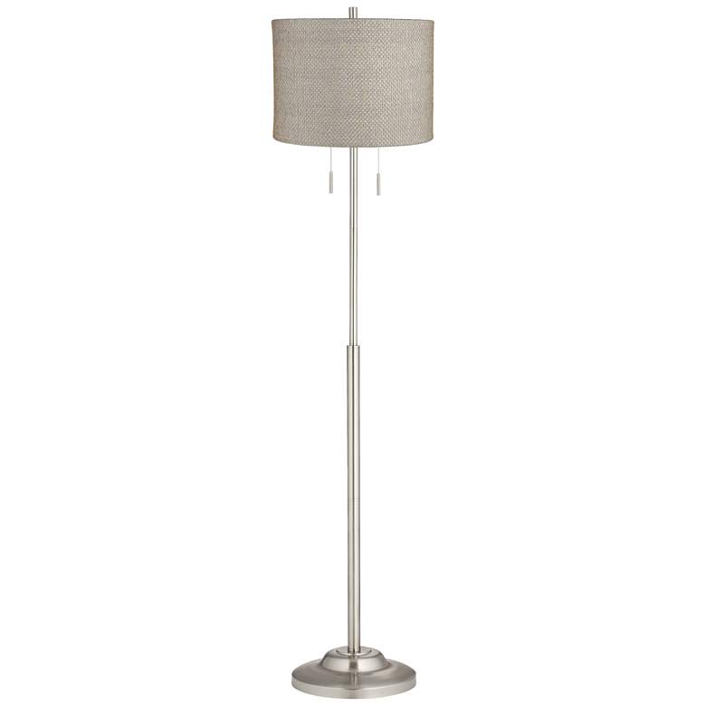 Image 1 360 Lighting Abba 66 inch High Gray And Gold Twin Pull Chain Floor Lamp
