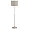 360 Lighting Abba 66" High Gray And Gold Twin Pull Chain Floor Lamp