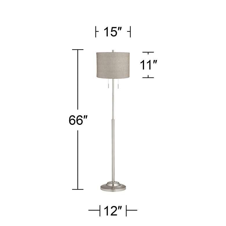 Image 4 360 Lighting Abba 66 inch High Gray And Gold Twin Pull Chain Floor Lamp more views