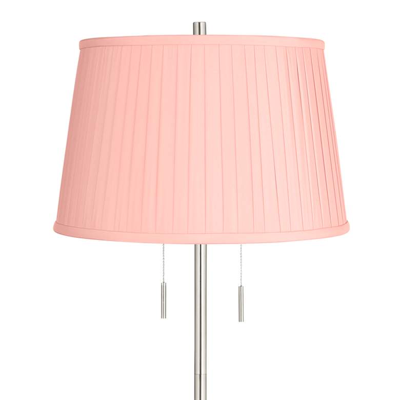 Image 2 360 Lighting Abba 66" High Peach Pleated Shade Floor Lamp more views
