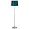 360 Lighting Abba 66" High Satin Teal Blue Pull Chain Floor Lamp