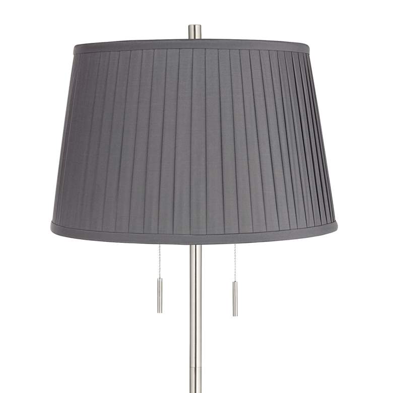 Image 2 360 Lighting Abba 66" High Slate Gray Pleated Shade Floor Lamp more views