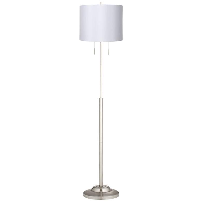 Image 2 360 Lighting Abba 66" High White Ivory Twin Pull Chain Floor Lamp