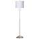 360 Lighting Abba 66" High White Ivory Twin Pull Chain Floor Lamp
