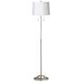 360 Lighting Abba 66" High White Shade Twin Pull Chain Floor Lamp