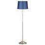 360 Lighting Abba 66" Satin Blue Modern Pull Chain Floor Lamp