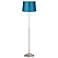 360 Lighting Abba 66" Satin Turquoise Twin Pull Chain Floor Lamp