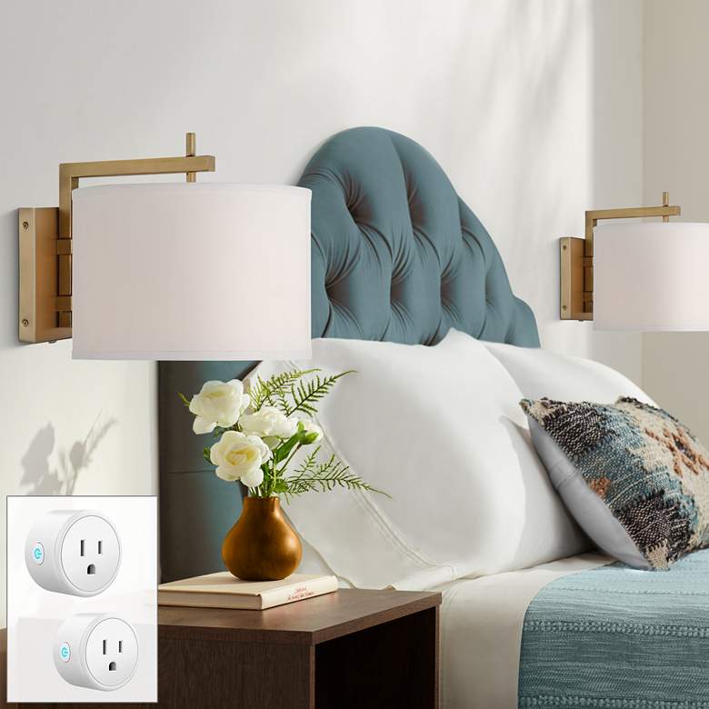 Glass tubular plugin wall lamp vakkerlight