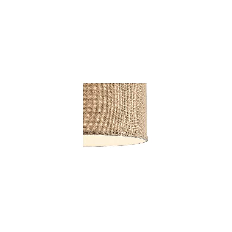 Image 3 360 Lighting Adams Burlap Drum Shade Ceiling Lights Set of 2 more views