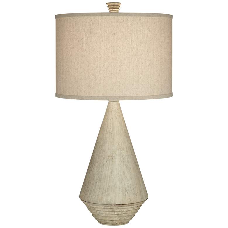Image 2 360 Lighting Adelis 31" Faux Bleached Wood Modern Table Lamp