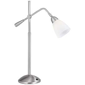 Image1 of 360 Lighting Adjustable Height Modern Brushed Nickel Table Lamp
