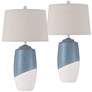 2_360 Lighting Aegean 28" High Coastal Blue Ceramic Table Lamp Set of 2