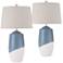 360 Lighting Aegean 28" High Coastal Blue Ceramic Table Lamp Set of 2