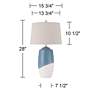 360 Lighting Aegean 28" High Coastal Blue Ceramic Table Lamp Set of 2