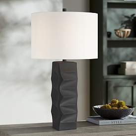 Image1 of 360 Lighting Aidan 31" High Modern Black Ceramic Table Lamp