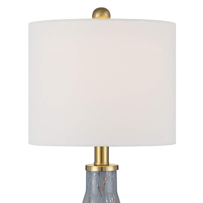 Image 3 360 Lighting Alexia 20" Gold and Blue Glass Table Lamps Set of 2 more views