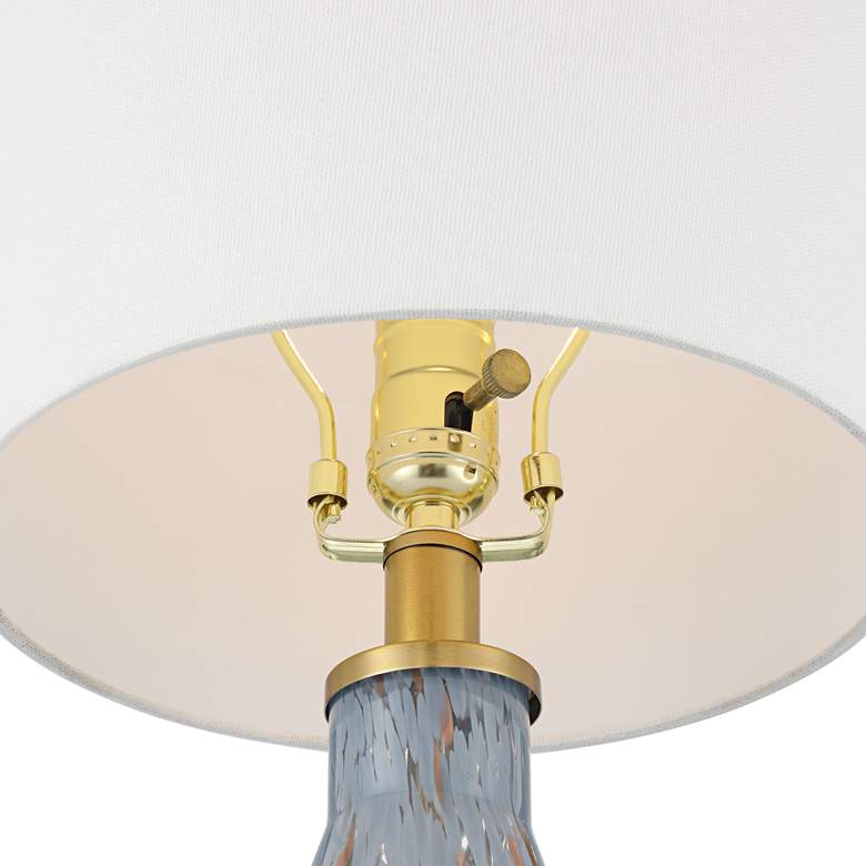 Image 4 360 Lighting Alexia 20" Gold and Blue Glass Table Lamps Set of 2 more views