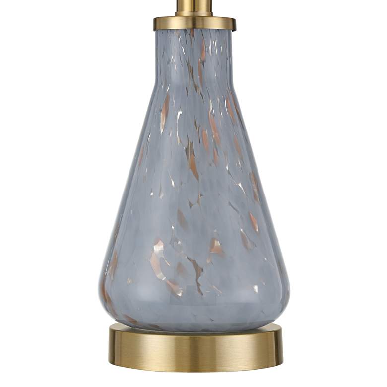 Image 6 360 Lighting Alexia 20" Gold and Blue Glass Table Lamps Set of 2 more views