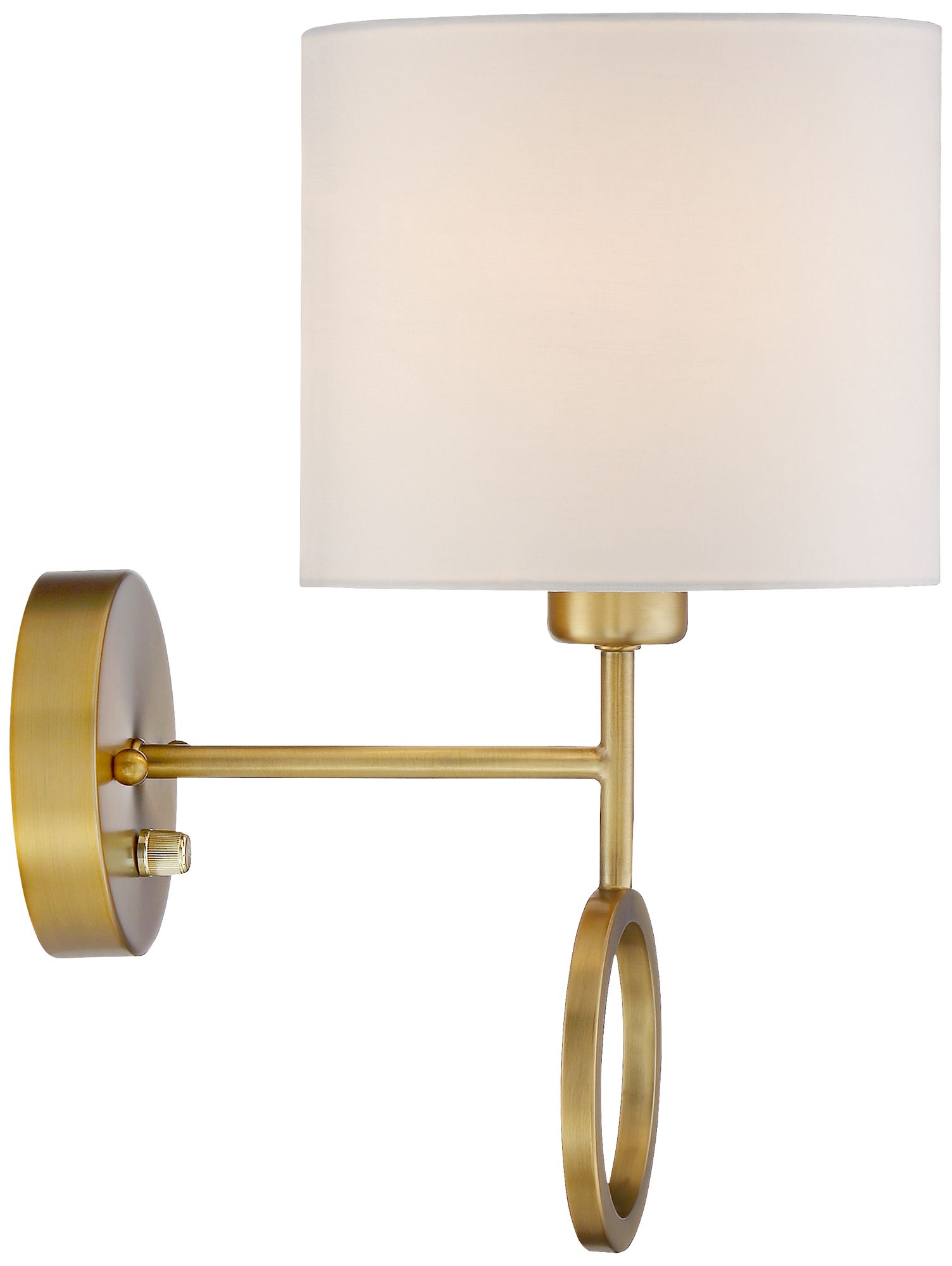 Image 7 360 Lighting Amidon Ring 15 1/2" High Warm Brass Plug-In Wall Lamp more views