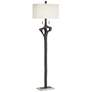360 Lighting Ammon 66.8" Black Finish Faux Wood Sculpture Floor Lamp