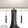 360 Lighting Ammon 66.8" Black Finish Faux Wood Sculpture Floor Lamp