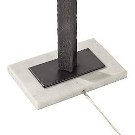 Image5 of 360 Lighting Ammon 66.8" Black Finish Faux Wood Sculpture Floor Lamp more views