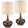 360 Lighting Andi 24 1/2" Brown Gourd Modern Ceramic Lamps Set of 2