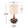6_360 Lighting Andi 24 1/2" Brown Gourd Modern Ceramic Lamps Set of 2 more views