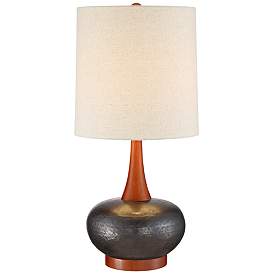 Image3 of 360 Lighting Andi 24 1/2" Wood and Ceramic Mid-Century Modern Lamp