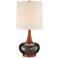 360 Lighting Andi 24 1/2" Wood and Ceramic Mid-Century Modern Lamp