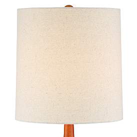 Image5 of 360 Lighting Andi 24 1/2" Wood and Ceramic Mid-Century Modern Lamp more views