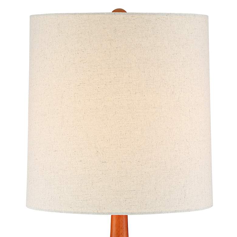Image 5 360 Lighting Andi 24 1/2" Wood and Ceramic Mid-Century Modern Lamp more views