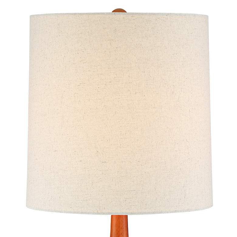 Image 5 360 Lighting Andi 24 1/2 inch Wood and Ceramic Mid-Century Modern Lamp more views