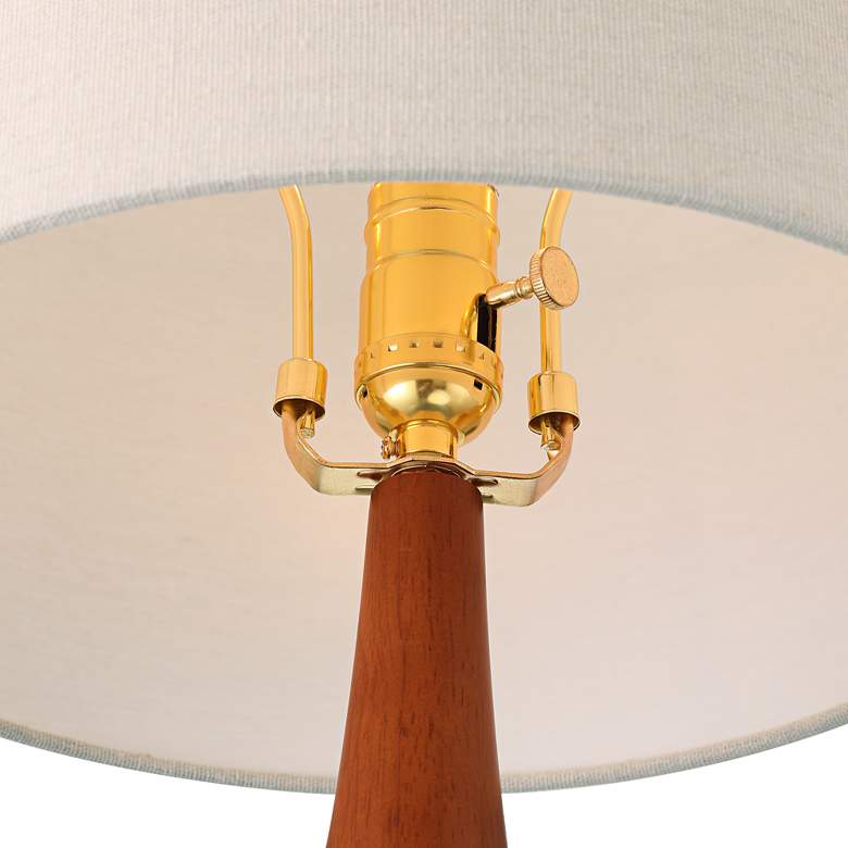 Image 6 360 Lighting Andi 25" Modern Wood and Green Ceramic Table Lamp more views