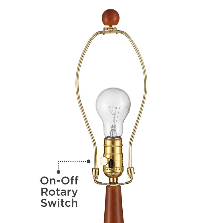 Image 7 360 Lighting Andi 25" Modern Wood and Green Ceramic Table Lamp more views
