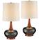 360 Lighting Andi Brown Gourd Modern Ceramic Table Lamps Set of 2