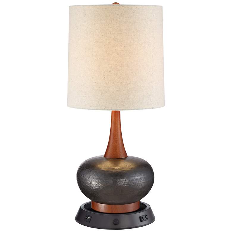 Image 2 360 Lighting Andi Ceramic Lamp with Dimmable USB Workstation Base