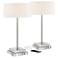 360 Lighting Andre 28 1/4" USB and Outlet Lamps with Acrylic Risers