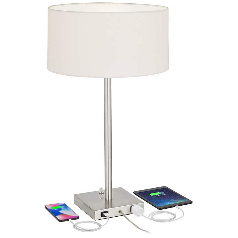 Image 3 360 Lighting Andre Metal Table Lamps with USB Ports and Outlets Set of 2 more views