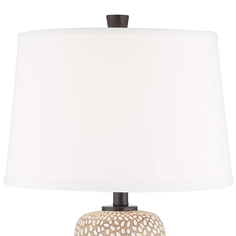 Image 4 360 Lighting Anna 27 1/4 inch Pebbled Coastal Modern Table Lamps Set of 2 more views