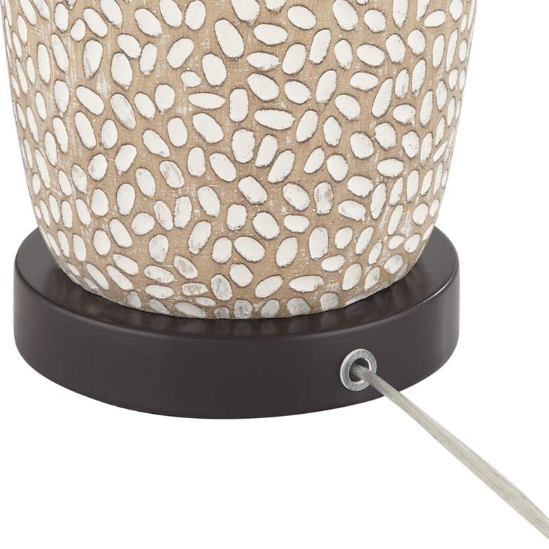 Image 7 360 Lighting Anna 27 1/4" Pebbled Coastal Modern Table Lamps Set of 2 more views